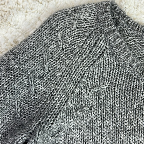 Ann Taylor Alpaca Wool Blend Gray Sweater Size Medium Petite - Picture 9 of 12